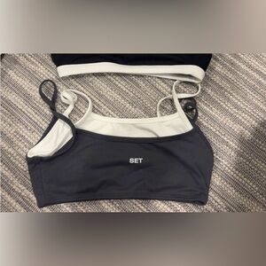SET Active Black and White Sports Bra